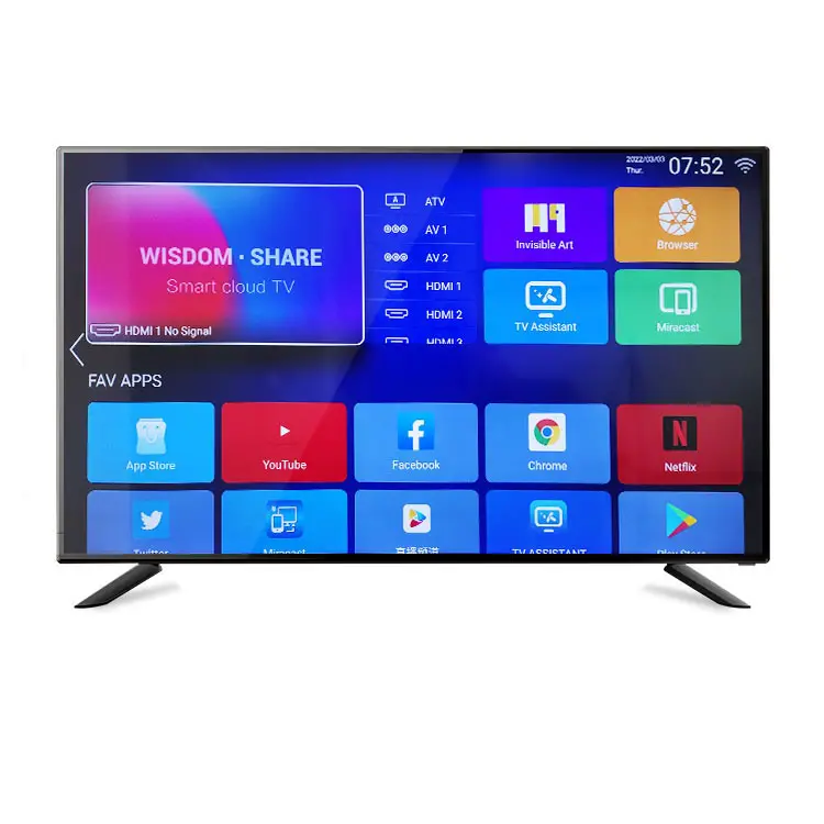 OEM Großhandel 32 40 43 50 55 65 Zoll Flach bildschirm HD UHD 4K Heim fernseher WLAN Android CKD SKD LCD 4K Smart LED TV