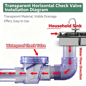 Válvula de Retención de <span class=keywords><strong>PVC</strong></span> Directo de Fábrica, Válvula Antiretorno a Prueba de Fugas y Resistente a la Corrosión, Adaptador para Sistema de Tuberías de Agua de Alta Calidad - Product Image 4