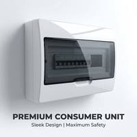 Boîtier de distribution d'éclairage intérieur 10-12 circuits 63A PZ30 avec disjoncteur pour borne de recharge domestique