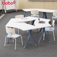 Table de classe collaborative moderne modulaire, bureau d'apprentissage en groupe mobile, cadre en acier durable et écologique, garantie 5 ans, écoles