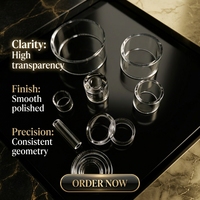 Tube en quartz clair poli, rond, grand diamètre, récipient de laboratoire optique avec services de cintrage et de soudage