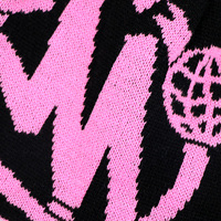 Gorro de Punto Reversible de Acrílico con Letras Jacquard, Estilo Urbano Y2K para Mujer, de Fabricantes con Certificación BSCI, de Alta Calidad