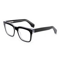 Montures de lunettes carrées en acétate, montures optiques à bordure complète, lunettes de mode unisexe, montures de lunettes pour un usage quotidien