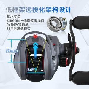 Carrete de Pesca Abu <span class=keywords><strong>Garcia</strong></span> Elite Water Drop |   Carrete de Pesca Finesse Micro Bait & Heavy Duty Frog |   Carrete de Pesca para <span class=keywords><strong>Agua</strong></span> Salada de Alta Resistencia - Product Image 5