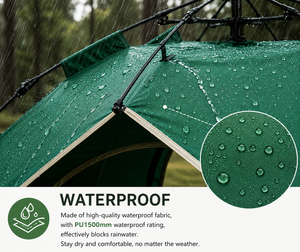 Tente de <span class=keywords><strong>camping</strong></span> familiale spacieuse et imperméable <span class=keywords><strong>pour</strong></span> les <span class=keywords><strong>vacances</strong></span> <span class=keywords><strong>en</strong></span> groupe avec fenêtres <span class=keywords><strong>en</strong></span> maille ventilées automatiquement, équipement de plein air - Product Image 5