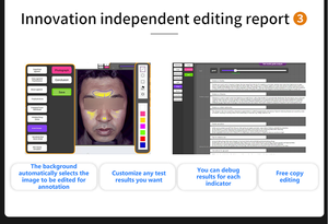 Équipement de beauté prêt à expédier, <span class=keywords><strong>scanner</strong></span> de peau intelligent à IA, 8 modes d'éclairage, analyse faciale <span class=keywords><strong>3D</strong></span> pour l'acné, les pigments, les pores, les rides - Product Image 4