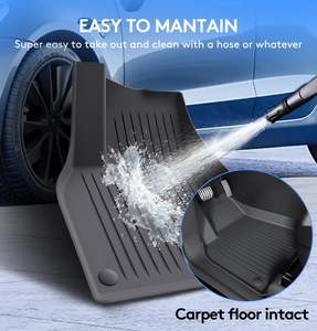 Custom Fit All Seasons TPE 5mm Thick 3-Piece Front/Rear Row Car <strong>Rug</strong> for Tesla Model Y 5-Seat 2020-2024 China - Product Image 5