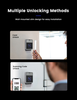Cerradura de puerta avanzada con lector de códigos QR ISO14443 RFID NFC con controlador de acceso multiinterfaz