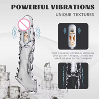 Meistverkauftes Transparentes Mace-Vibrationsset für Männer mit Kristallen, Softcore-Paarspielzeug, Sexspielzeug mit starkem Komfort
