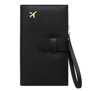 RFID Anti-magnetico passaporto borsa con cerniera con fibbia carta d'identità porta passaporto multifunzionale portafoglio lungo borsa da donna - Product Image 3
