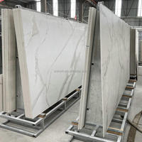Grandes dalles murales en marbre blanc, carrelage de sol émaillé, grande taille 1200x2400, pierre frittée résistante aux acides et à la chaleur, pour chambre et salon