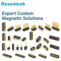 Connecteur magnétique Denentech 1xnP à broches Pogo, en laiton plaqué or, boîtier PPS, pour la charge des montres connectées