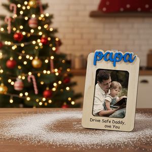 Engraved Wooden Photo Frame Custom <b>Car</b> Sun Visor Photo <b>Clip</b> Hanging Ornament Decoration Crafts - Product Image 2