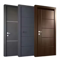 Porte de chambre prémontée de conception moderne aux normes européennes pour villas WPC Cadre de maison interne en bois massif pour utilisation intérieure