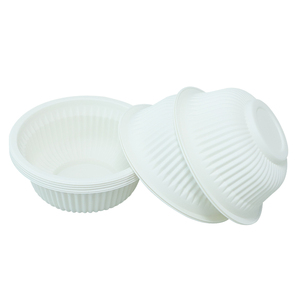 Precio de fábrica Take Away Desechable Microondas Seguro 300ml Biodegradable Tazón de almidón de maíz Recipiente de comida con tapa - Product Image 1