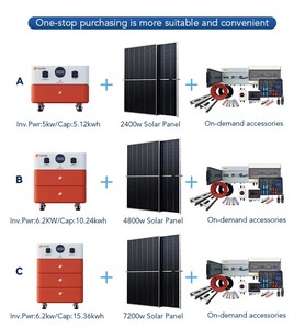 Bộ Dụng Cụ Bảng điều khiển năng lượng mặt trời zxd tất cả các nhu cầu của bạn Hệ thống năng lượng mặt trời hoàn chỉnh 10KW Hệ thống năng lượng mặt trời <span class=keywords><strong>5KW</strong></span> cho nhà NGOÀI LƯỚI toàn bộ - Product Image 2