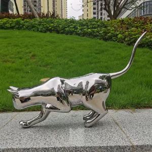 厂家直销可定制现代风格不锈钢猫雕塑抛光工艺 - Product Image 5