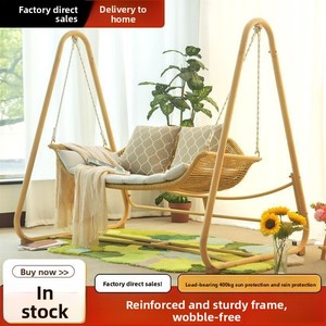 Silla Columpio de Ratán de Estilo Nórdico, Diseño Moderno y Lujoso, Ecológica, con Toldo, para Patio <span class=keywords><strong>Exterior</strong></span>, Balcón, Hogar - Product Image 4