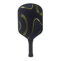 Ensemble de raquettes de pickleball en fibre de carbone T700, surface sablée, kit complet pour sports d'intérieur et d'extérieur, ruban doré