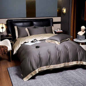 Bộ Ga Trải Giường Bệnh Viện Cotton Bộ Ga Trải Giường Vải Khách Sạn Bộ Ga Trải Giường Họa Tiết Màu Đen Và Trắng - Product Image 3