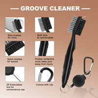 Kit d'accessoires de golf grande capacité : étui de rangement, tees, balles, marqueurs, brosse, outil de réparation de divots, gabarit, ensemble de voyage OEM
