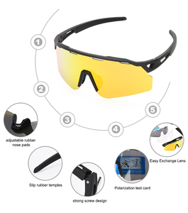 Vente en gros d'usine de <span class=keywords><strong>lunettes</strong></span> de soleil demi-monture tendances avec logo personnalisé <span class=keywords><strong>lunettes</strong></span> de soleil d'extérieur coupe-vent pour le sport et l'<span class=keywords><strong>alpinisme</strong></span> <span class=keywords><strong>lunettes</strong></span> de soleil - Product Image 6