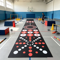 Tapis de sol en caoutchouc haute densité pour salle de sport, réduction des vibrations, absorption des chocs, antidérapant, pour salle de sport à domicile, salle d'entraînement CrossFit