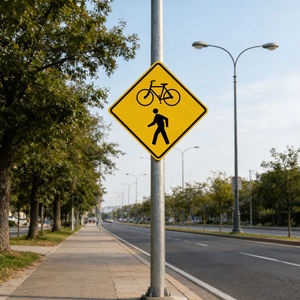 Señalización de Tráfico de Advertencia Amarilla Estándar Estadounidense - Zona de Pizza Personalizable + Señales de Seguridad para Peligros en la Carretera (Mercado de EE. UU.) - Product Image 4