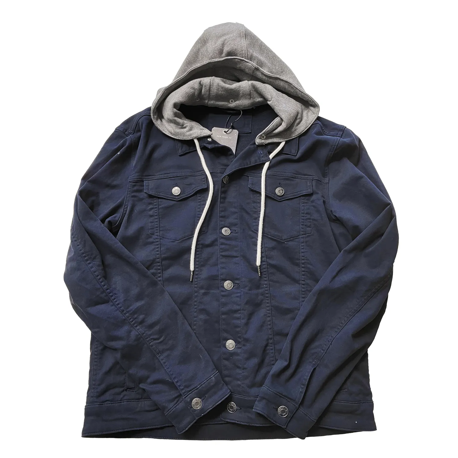 mens removeable fleece hood jacket with multi pocket