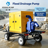 Pompe auto-amorçante diesel robuste à haute aspiration pour drainage municipal et transfert d'eau des bassins