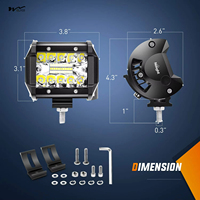 Ensemble de 2 pods LED de 60 W de 4 pouces avec support de montage pour attelage de remorque de 2 pouces, feu de recul de rechange, bande lumineuse arrière