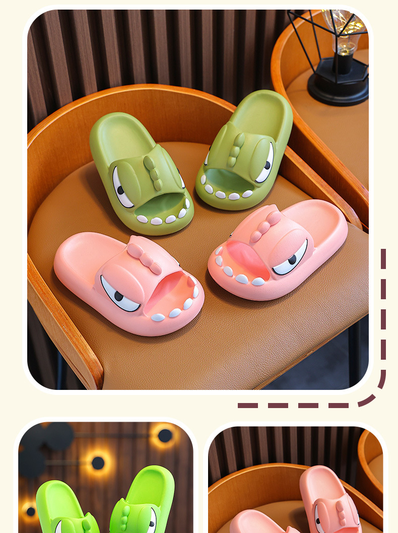 Summer Kids Cartoon EVA Slides Shoes Children Sandals and Slippers Non-slip Bath Shoes