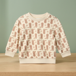 Haut de qualité supérieure pour filles, style western, motif vache, ample, en soie de lait, manches longues, doux, pour enfants - Product Image 3