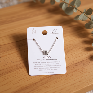 Cavigliera con ciondolo Vergine in acciaio inossidabile per donna, regalo di gioielleria zodiacale - Product Image 3