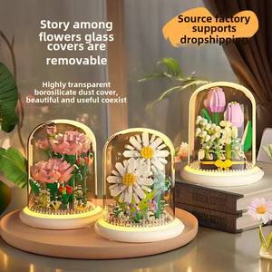 ชุดตัวต่อสร้างไมโครอนุภาคจำลองดอกทานตะวันดอกไม้อมตะของเล่นประกอบการเรียนรู้ของเด็กเครื่องประดับตั้งโต๊ะ - Product Image 5