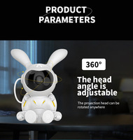 Nouveau Design Bunny Astronaut Starry Lights 7 Couleurs LED Veilleuse Gala xy Projecteur Fof Kids Gift