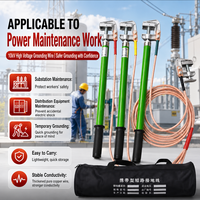 Kit de mise à la terre triphasé – Ensemble de câbles de mise à la terre pour court-circuit – Câble de mise à la terre haute tension