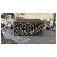 Clôtures décoratives de luxe en fer forgé pour jardin en métal de qualité supérieure en fer forgé