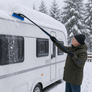 Brosse à neige d'hiver pour voiture avec manche télescopique en fer, <span class=keywords><strong>raclette</strong></span> à mousse et grattoir à glace pour <span class=keywords><strong>pare</strong></span>-<span class=keywords><strong>brise</strong></span> de SUV et <span class=keywords><strong>camion</strong></span> - Product Image 2