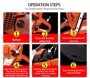 Odetools 3.9kw + Xăng cắt Off Saw cde2530xp bê tông Saw Máy cắt kim loại cắt cưa tròn