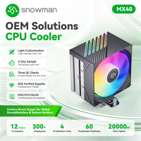 Refroidisseur à tour unique avec 4 caloducs en cuivre, compatible Intel et AMD, pour importateurs B2B, personnalisation basée sur plans, prêt pour l'ODM, vente en gros
