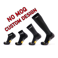 Chaussettes de compression en nylon mi-hautes personnalisées avec impression 3D par sublimation, en laine et coton, logo inférieur pour jeunes, design tendance, chaussettes de sport longues