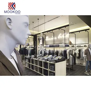 Boutique Attrezzature Parete Appendiabiti Cremagliera di Visualizzazione Per Gli Uomini di Abbigliamento Moderno Negozio di Abbigliamento Maschile di Design D'interni