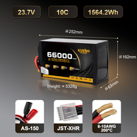 Batterie de drone Kuenopower 290wh/kg 66Ah, grande batterie au graphène, semi-solide, pour une longue distance de vol