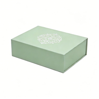 Boîte cadeau magnétique en carton rigide sur mesure avec logo personnalisé pour cosmétiques - Options noir/blanc et rose, taille personnalisée