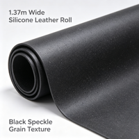 Rouleau de cuir synthétique noir en silicone durable, anti-rayures, au toucher doux, pour projets d'habillage et de décoration intérieurs