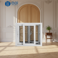 Fenêtres coulissantes en verre HONOR PSW80, profil PVC/UPVC moderne, fonction insonorisante, moustiquaire en fibre de verre, garantie 5 ans, cadre en plastique
