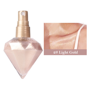 LOOKAVE Spray illuminateur liquide nacré végétalien de haute qualité pour le visage, le corps et le cou, maquillage éclatant, finition personnalisée, résistant à l'eau - Product Image 6