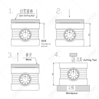 Calibre magnétique pour axe Z, réglage d'outils, hauteur 50 mm, précision 0,01 mm pour centres d'usinage et de tournage CNC
