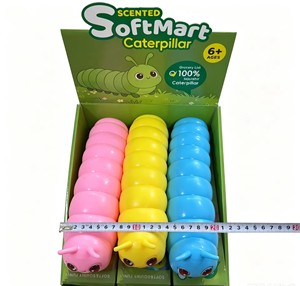 Jouet Squishy Caterpillar Mignon Doux Parfumé Anti-Stress à Presser 4 Couleurs Enfants Vente en Gros - Product Image 3